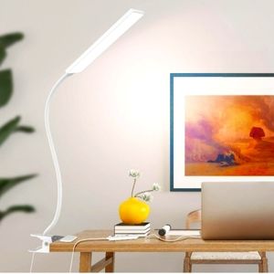 Vansuny Clip on Light LED Desk Lamp with Eye-Caring LED Light and Metal Clip, 11